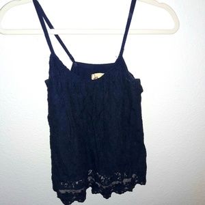 💙Hollister Navy Blue Lace Tank Top💙